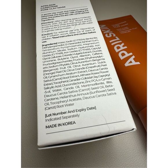 APRILSKIN Carrotene IPMP 3-Min Quick Dry Pore Caring Clay  3.52oz - Picture 8 of 8